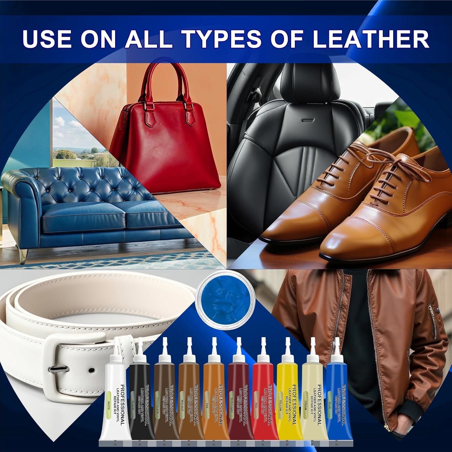 Kit de Reparación de Cuero TOMBARINGR - 10 Colores, 280g