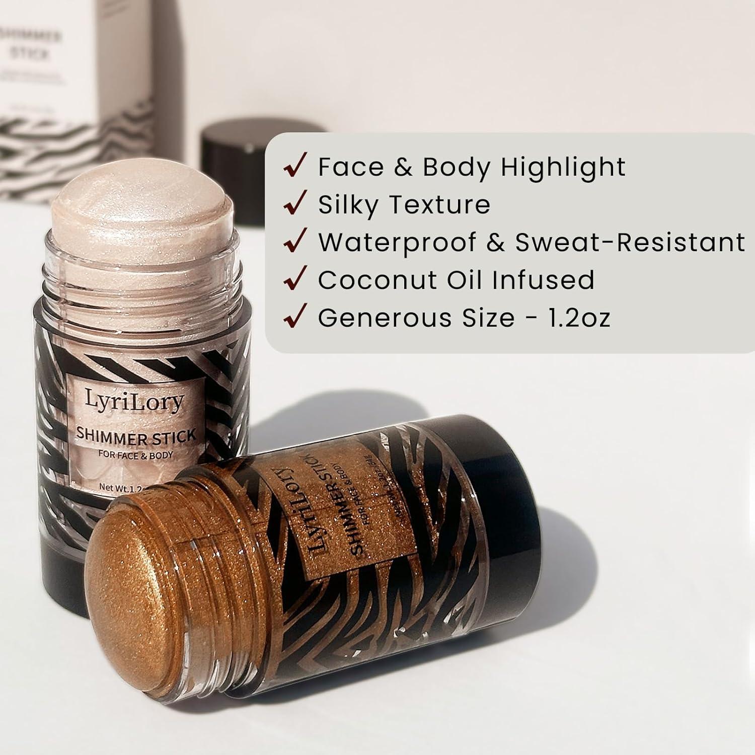 Stick Iluminador Cremoso LyriLory 34g Brillo Cobre Multiusos