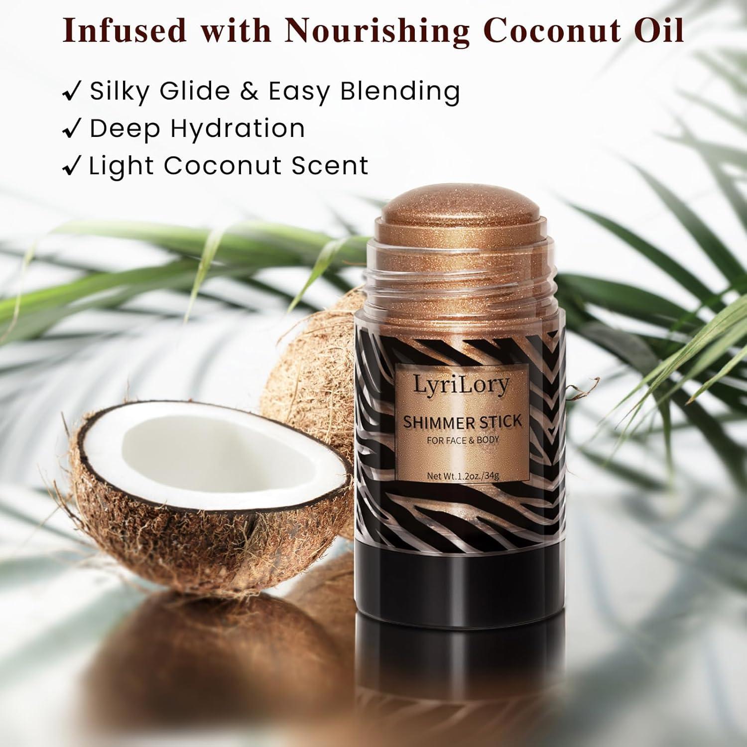 Stick Iluminador Cremoso LyriLory 34g Brillo Cobre Multiusos