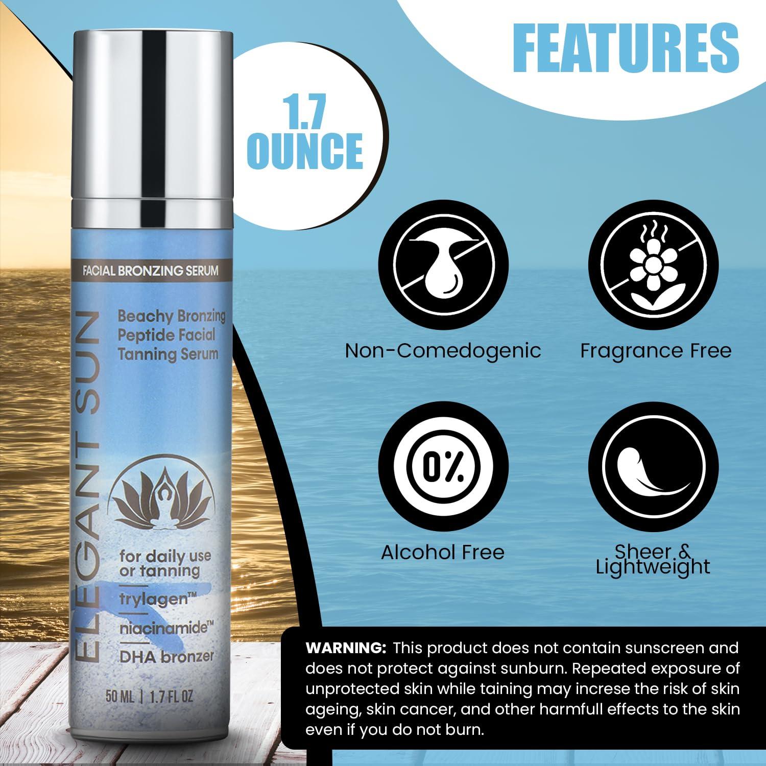 Suero Facial Bronceador DHA Elegant Sun 50 ml - Hidratante Diario