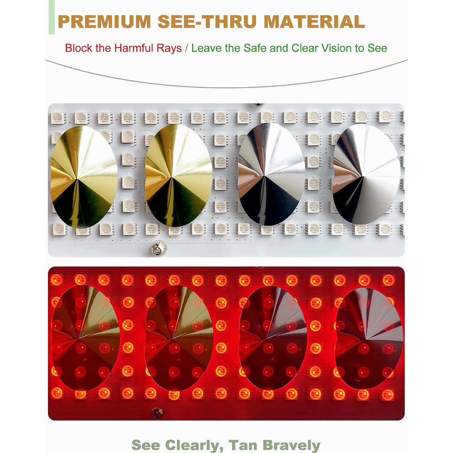 Pegatinas Transparentes Oculares Arthaxi 50 Pares Dorado