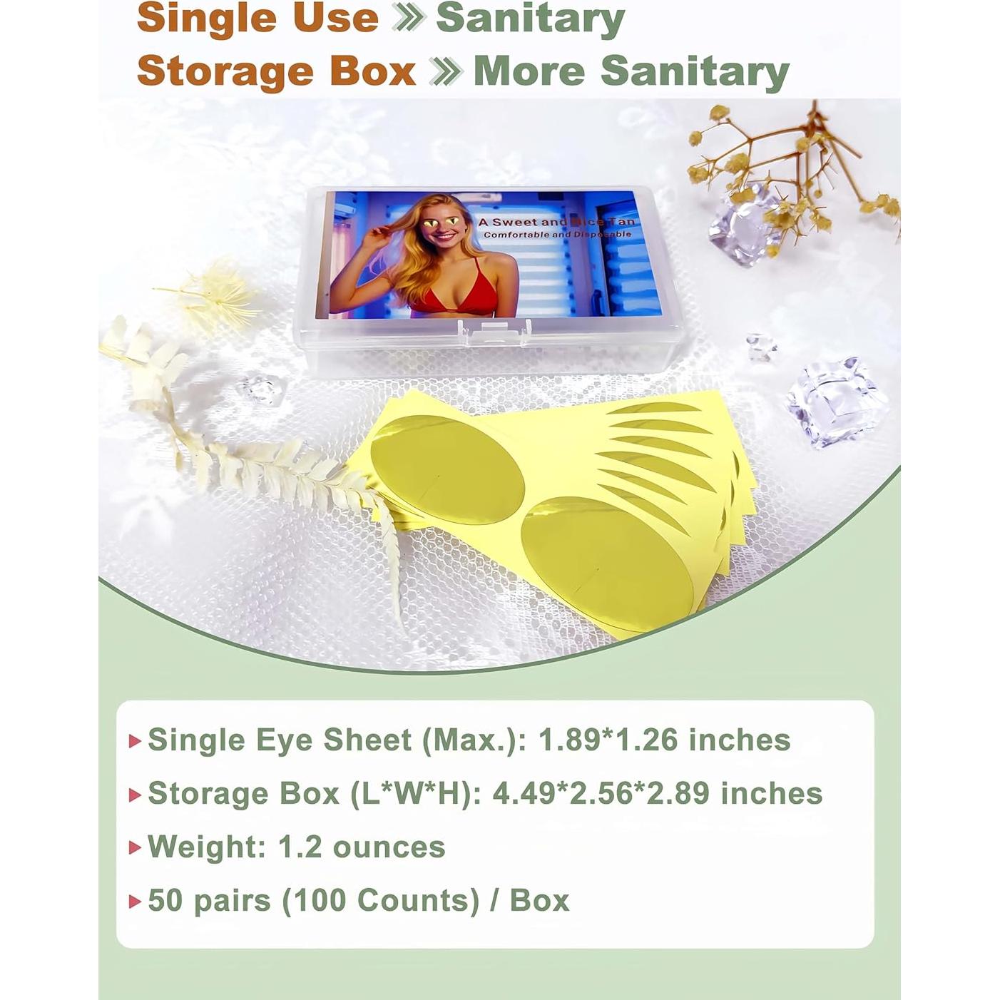 Pegatinas Transparentes Oculares Arthaxi 50 Pares Dorado