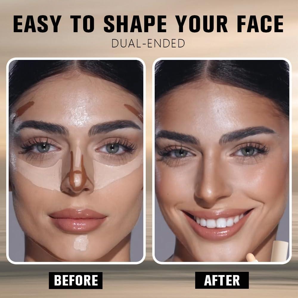 Barra de Contorno e Iluminador 2 en 1 IATMOMOD Nude Beige