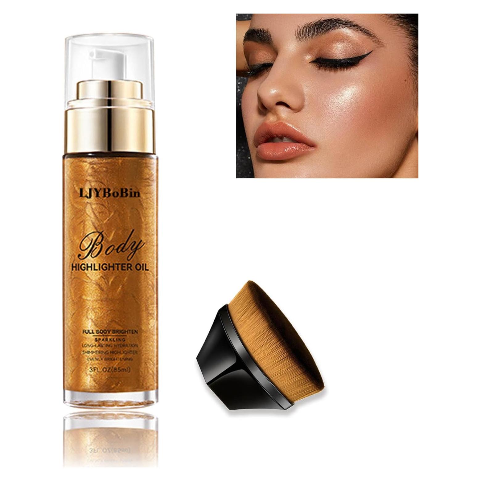 Aceite Corporal Brillante LJYBoBin con Brocha 271g