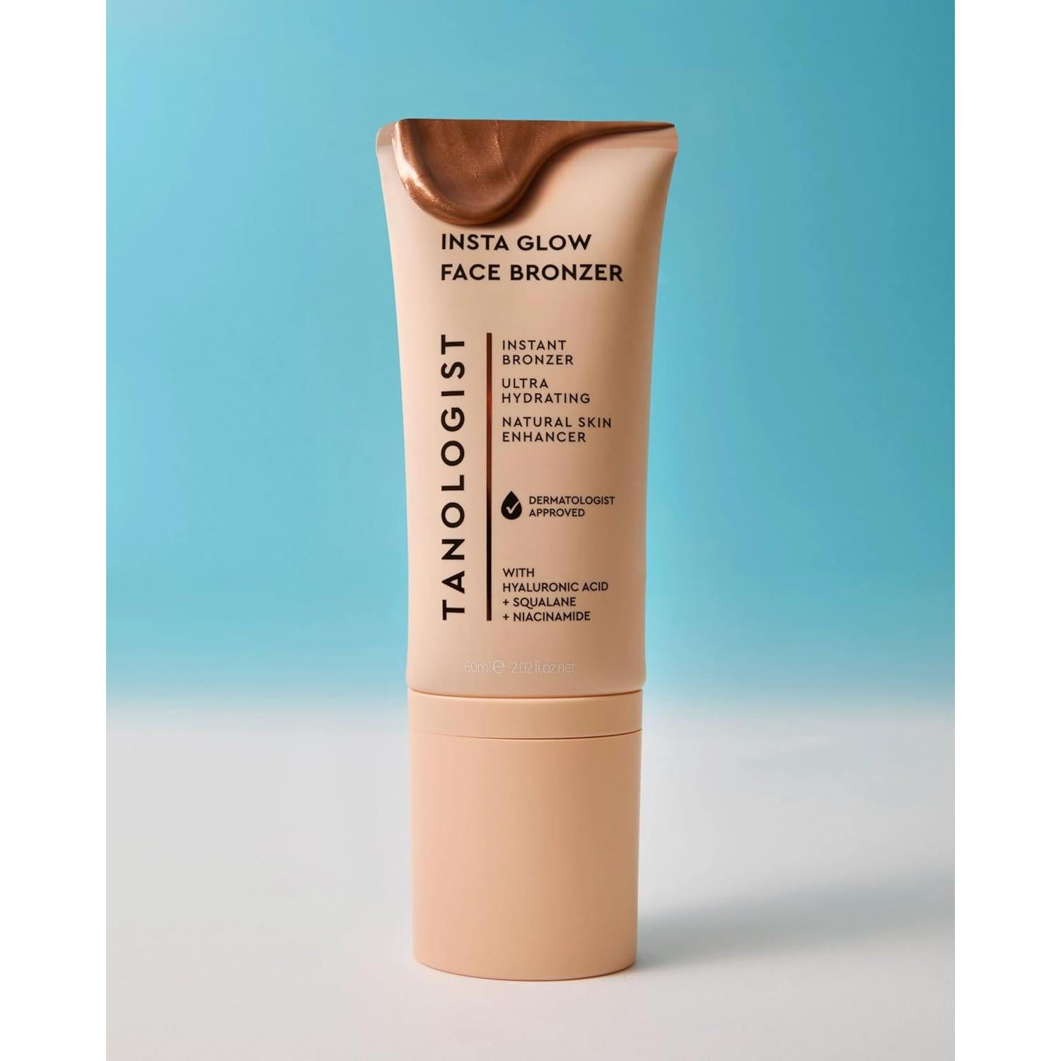 Bronceador Facial Tanologist Insta Glow 60 ml - Vegano e Hidratante