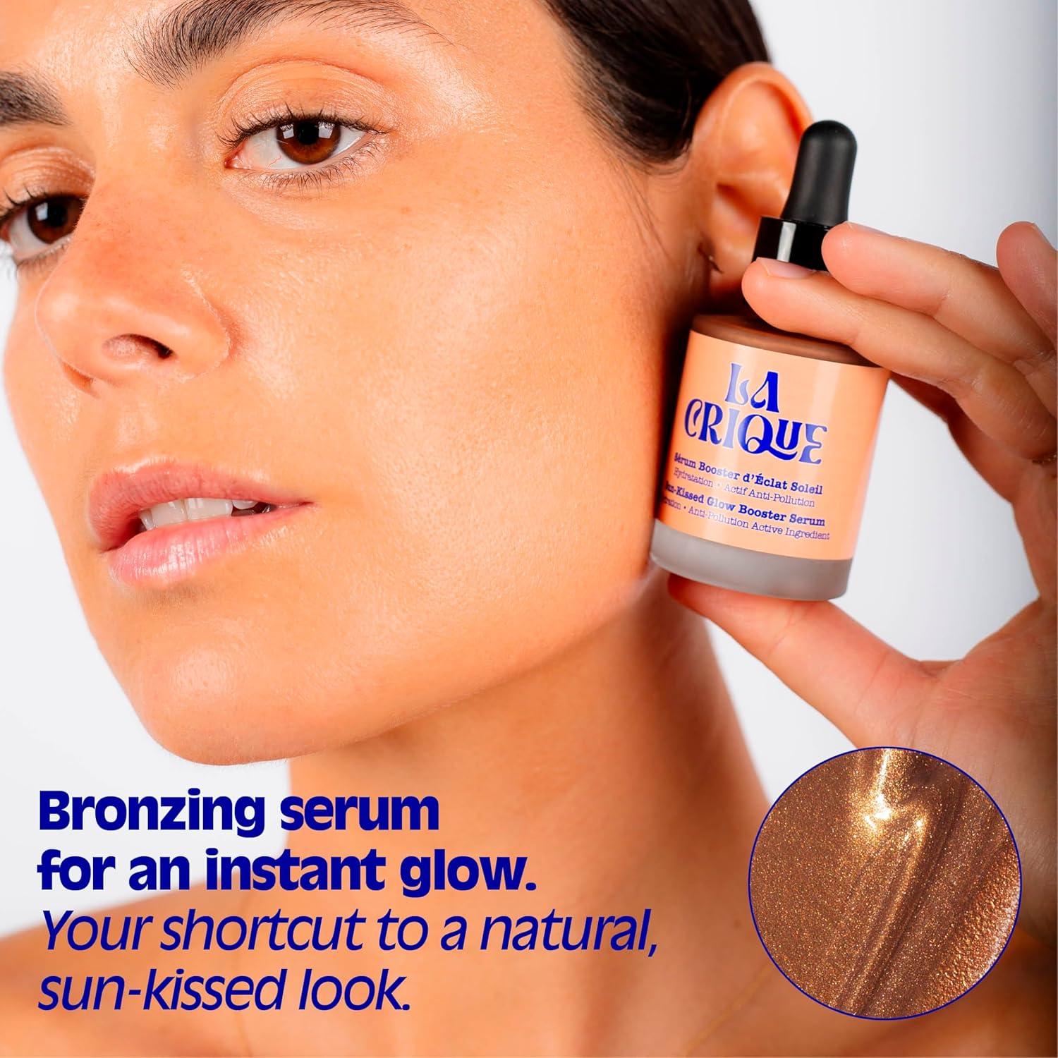 Suero Facial Bronceador La Crique 29.57 ml - Hidratante con Ácido Hialurónico