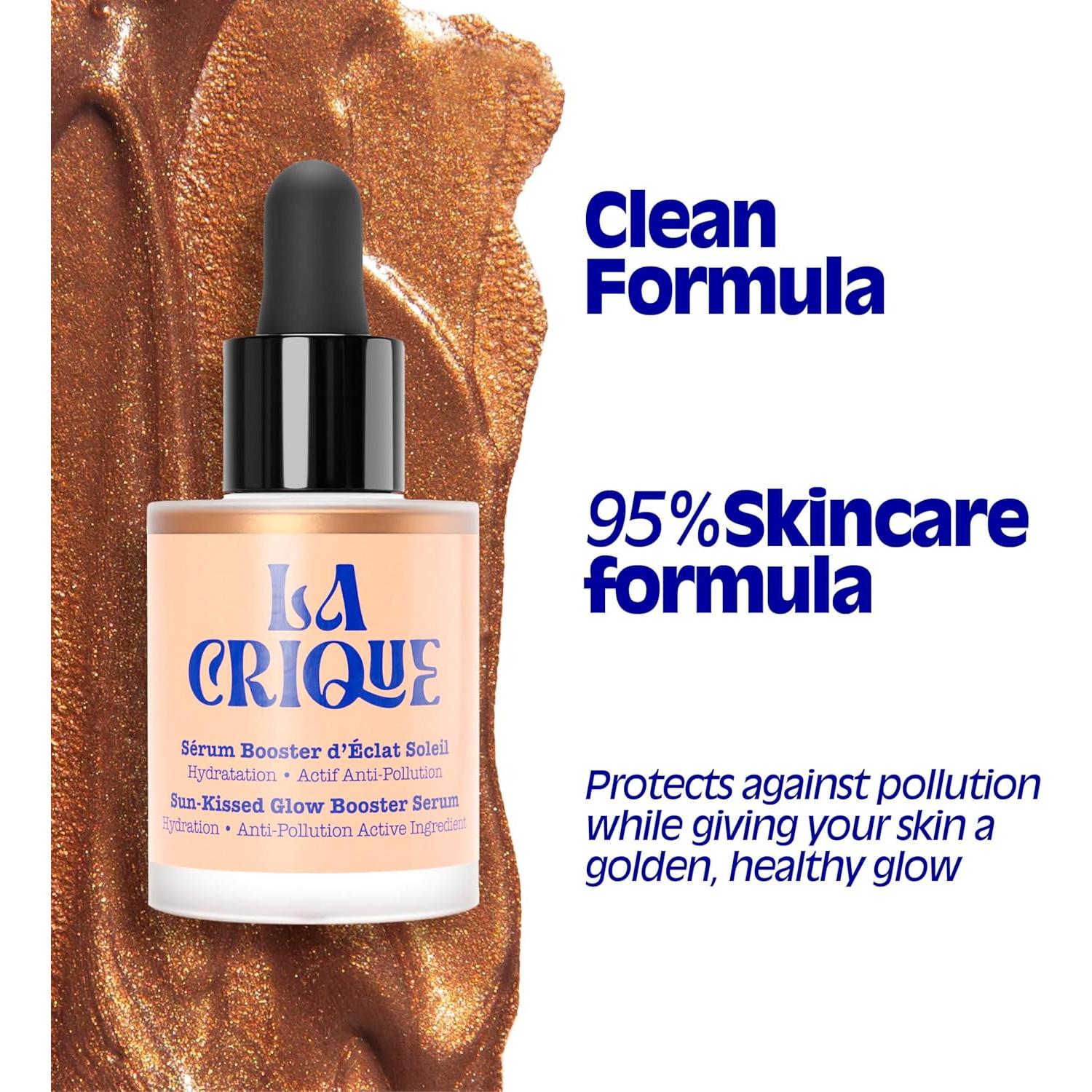 Suero Facial Bronceador La Crique 29.57 ml - Hidratante con Ácido Hialurónico