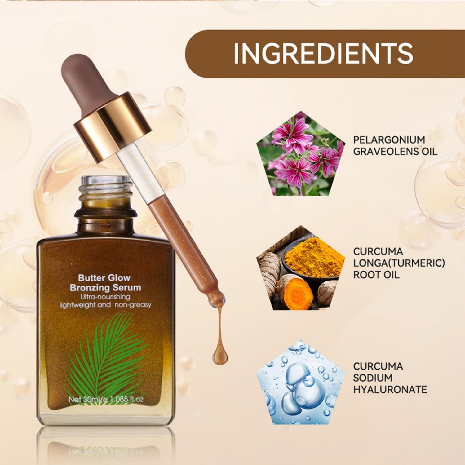 Suero Bronceador Glow MAEPEOR 30ML Gotas Nutritivas para la Cara