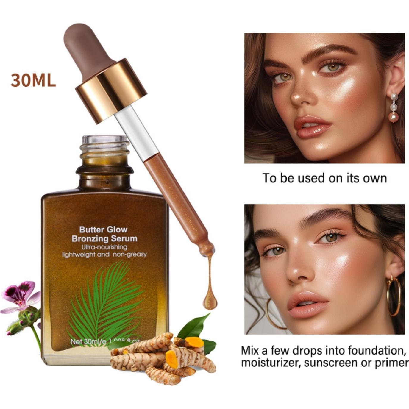 Suero Bronceador Glow MAEPEOR 30ML Gotas Nutritivas para la Cara