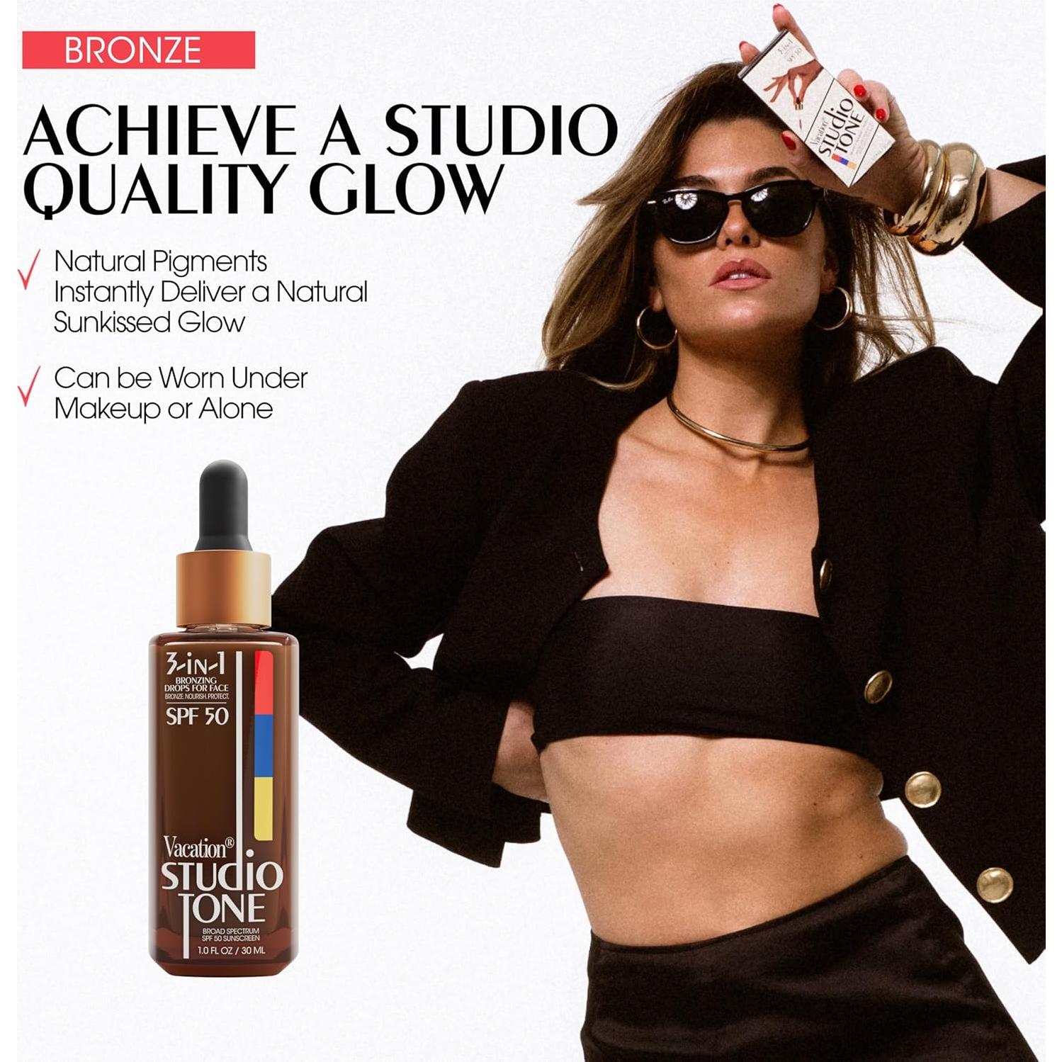 Gotas Bronceadoras SPF 50 Vacation 29.57 ml - Piel Besada por el Sol