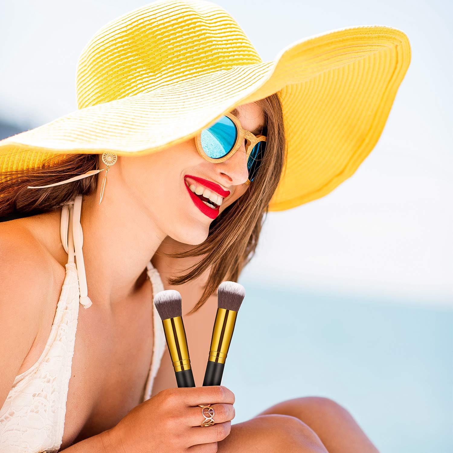 Cepillos de Autobronceador Blulu - 2 Piezas para Cara y Cuerpo