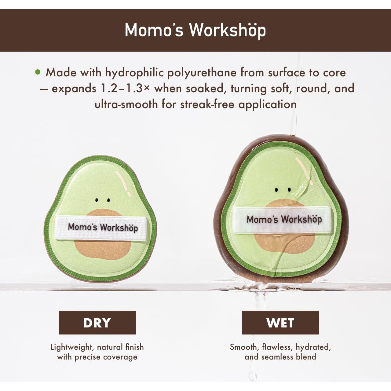 Esponja de Maquillaje Aguacate Momo's Workshop 2 Piezas