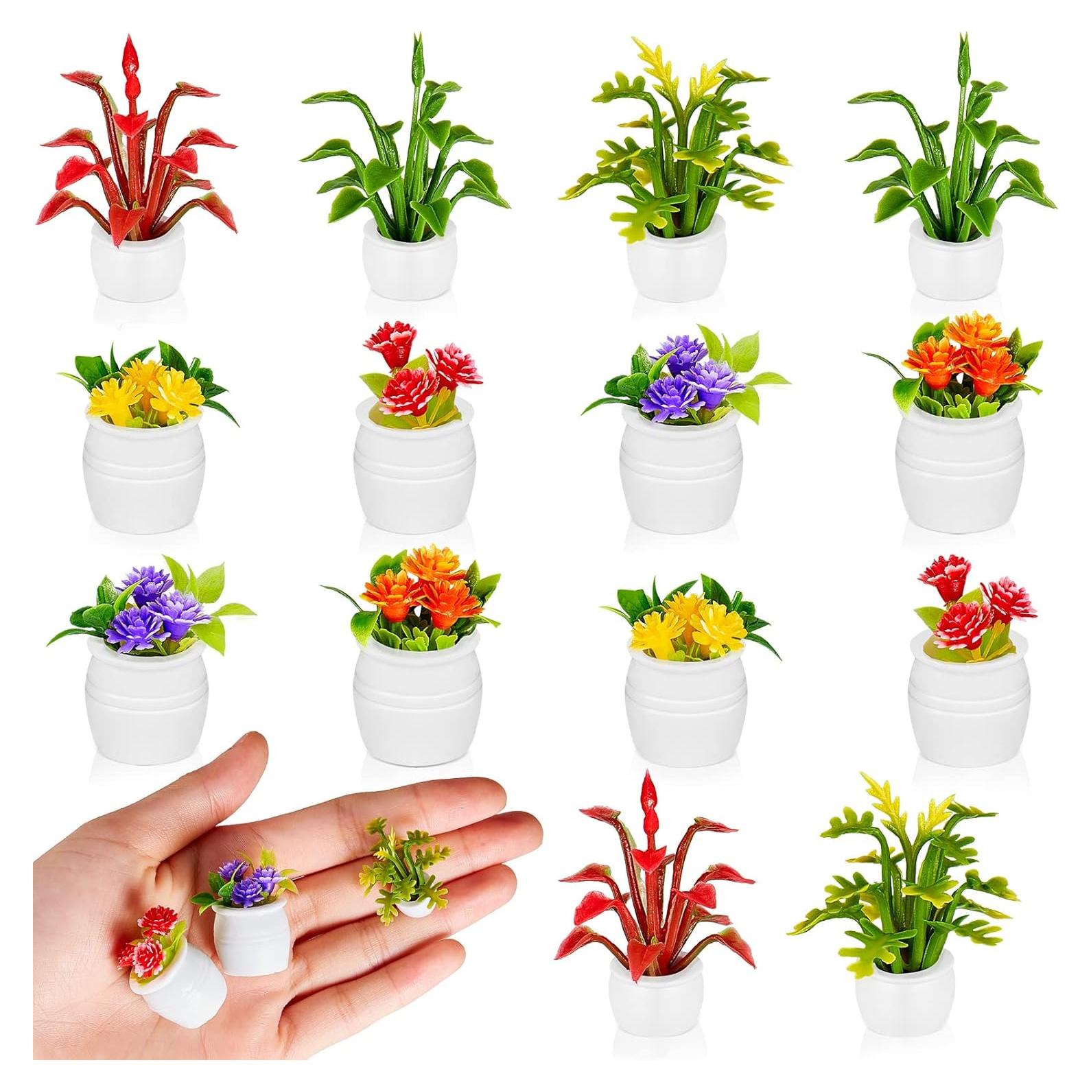 Skylety 14 Piezas Plantas Miniatura para Casa de Muñecas