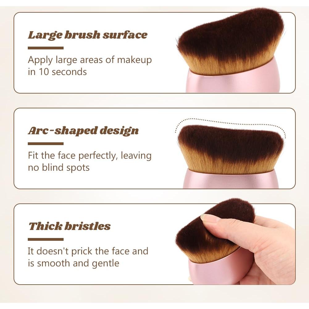 Brocha de Autobronceador Kazheon Extra Grande Rosa 75mm