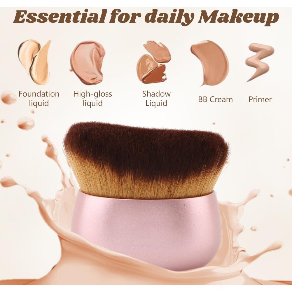 Brocha de Autobronceador Kazheon Extra Grande Rosa 75mm