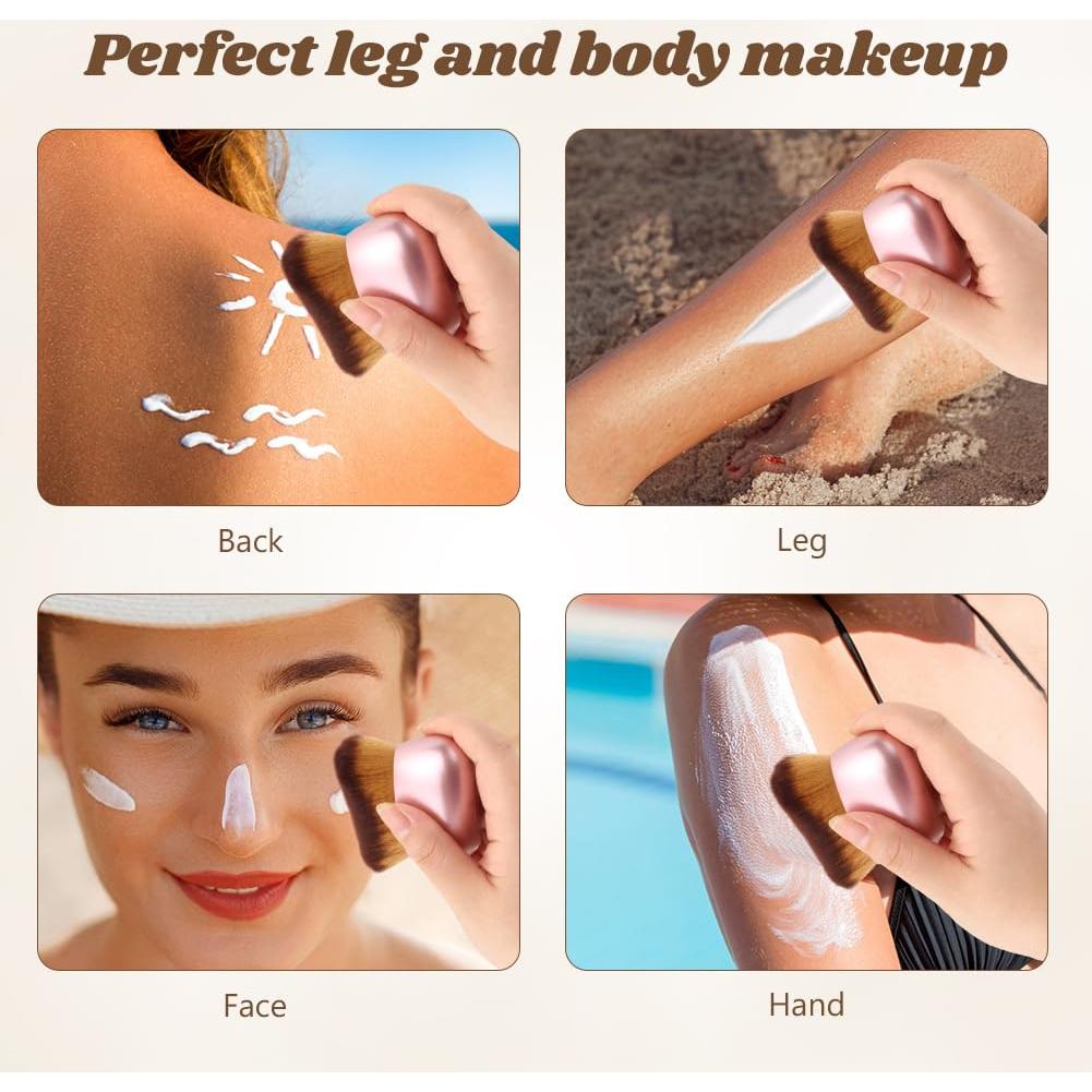 Brocha de Autobronceador Kazheon Extra Grande Rosa 75mm