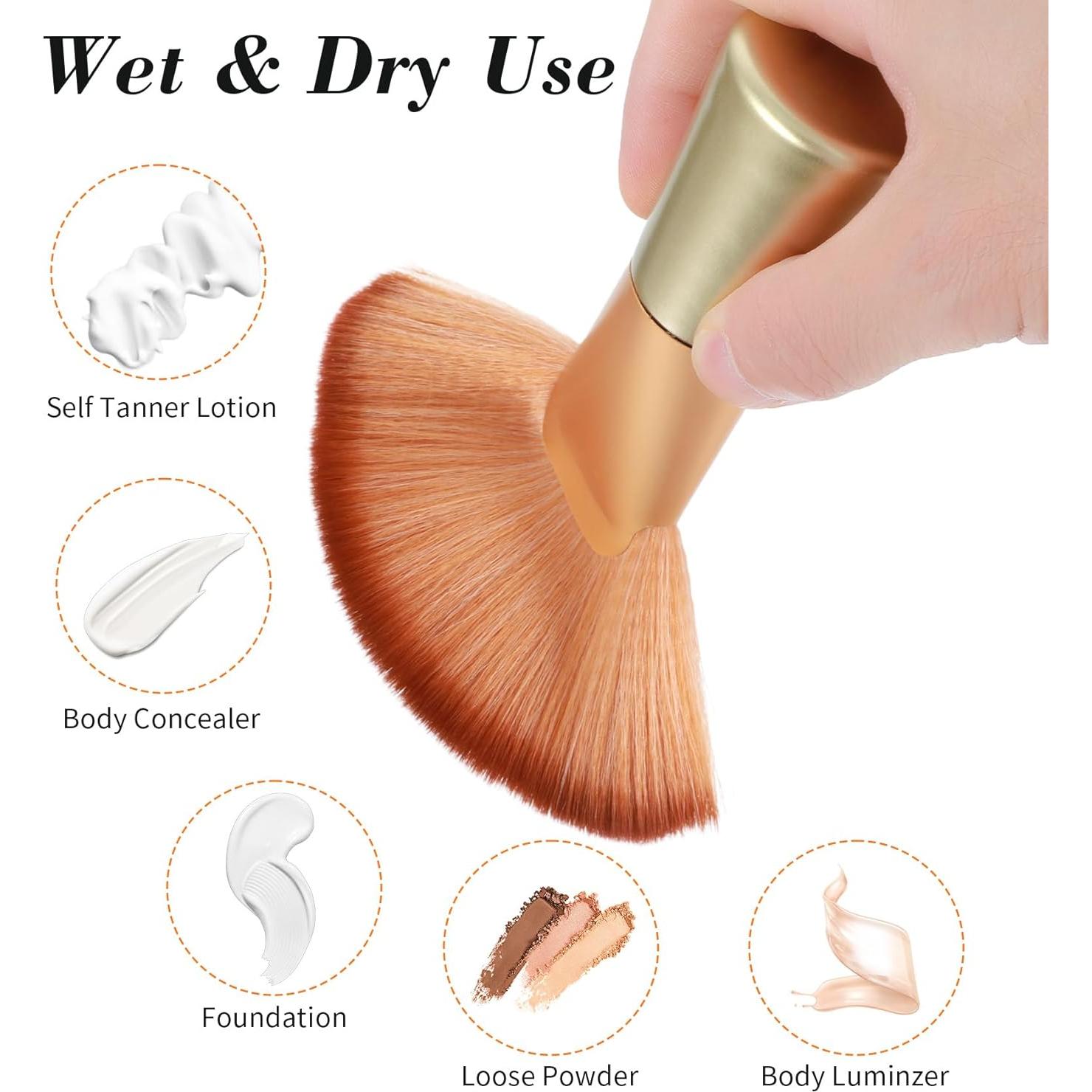 Brocha de Polvo Grande ValueBargain para Maquillaje y Bronceado 15 cm