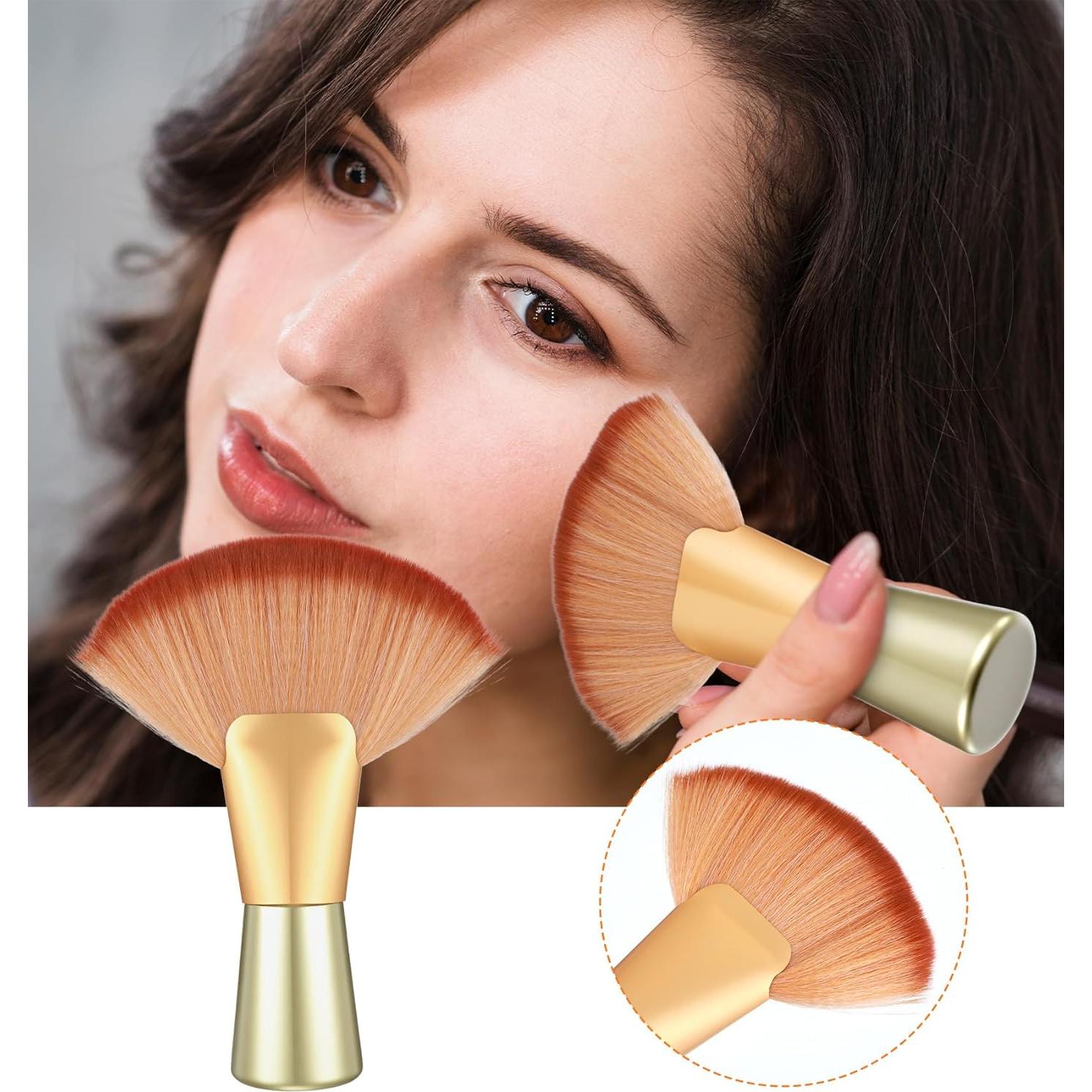 Brocha de Polvo Grande ValueBargain para Maquillaje y Bronceado 15 cm