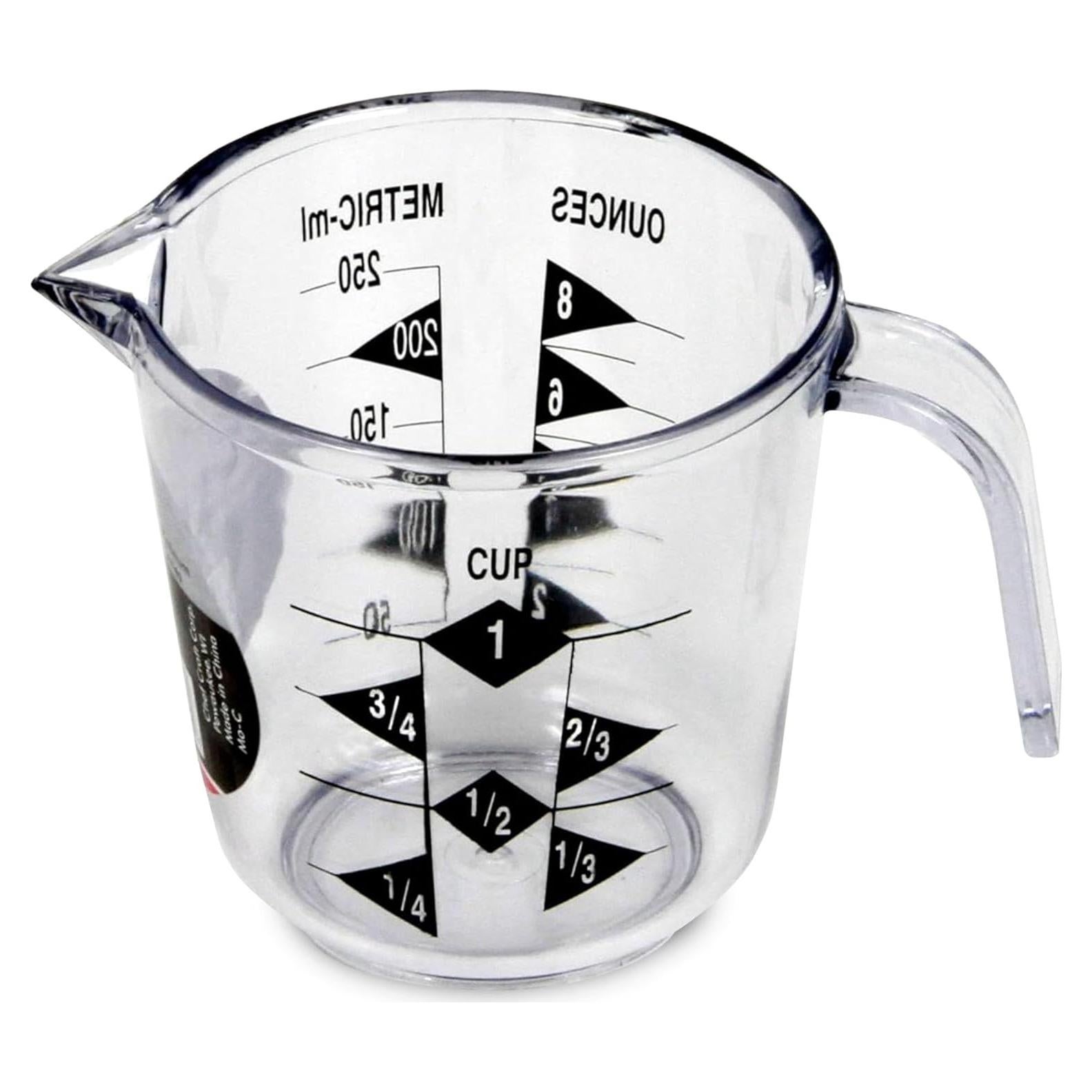Taza Medidora de Plástico Chef Craft 1 Taza Transparente