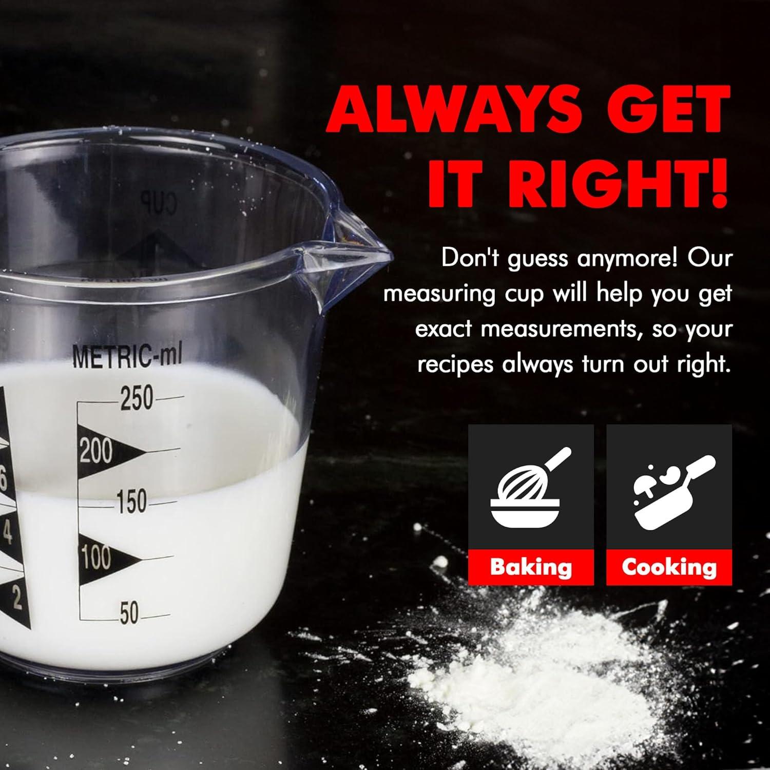 Taza Medidora de Plástico Chef Craft 1 Taza Transparente