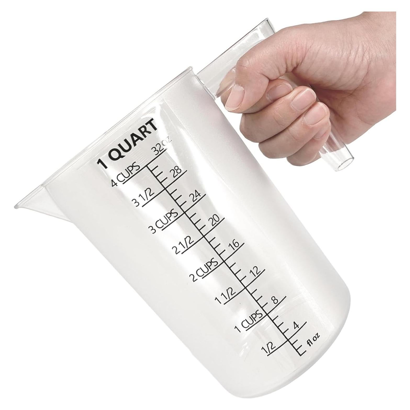 Taza Medidora de Plástico MiziDo 1000ml con Mango Ergonómico