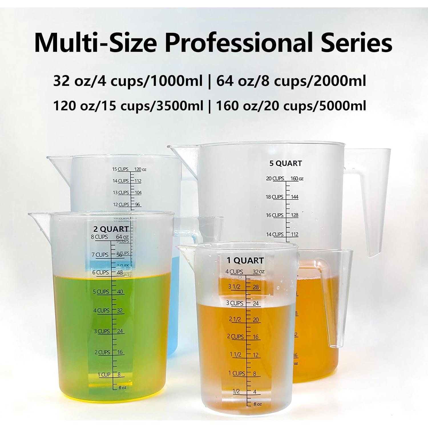 Taza Medidora de Plástico MiziDo 1000ml con Mango Ergonómico