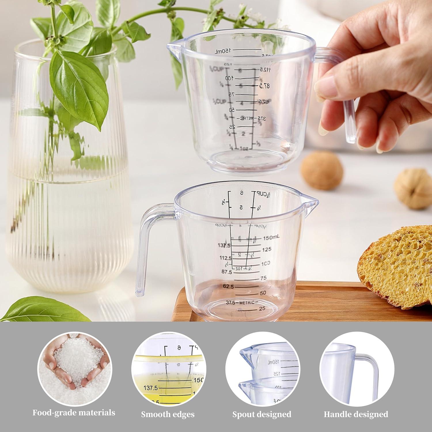 Juego de 2 Tazas Medidoras de Plástico OLULU 150 ml