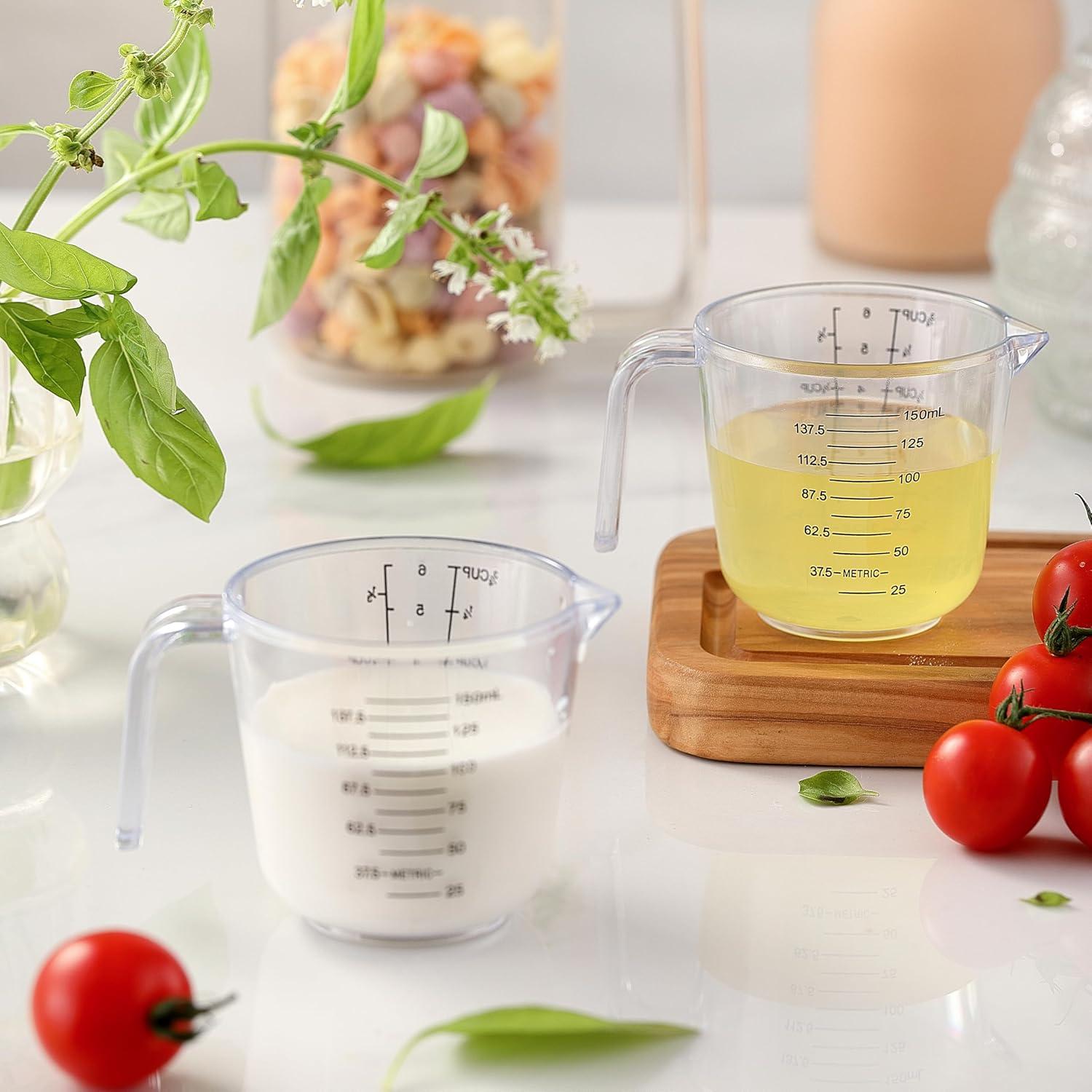 Juego de 2 Tazas Medidoras de Plástico OLULU 150 ml