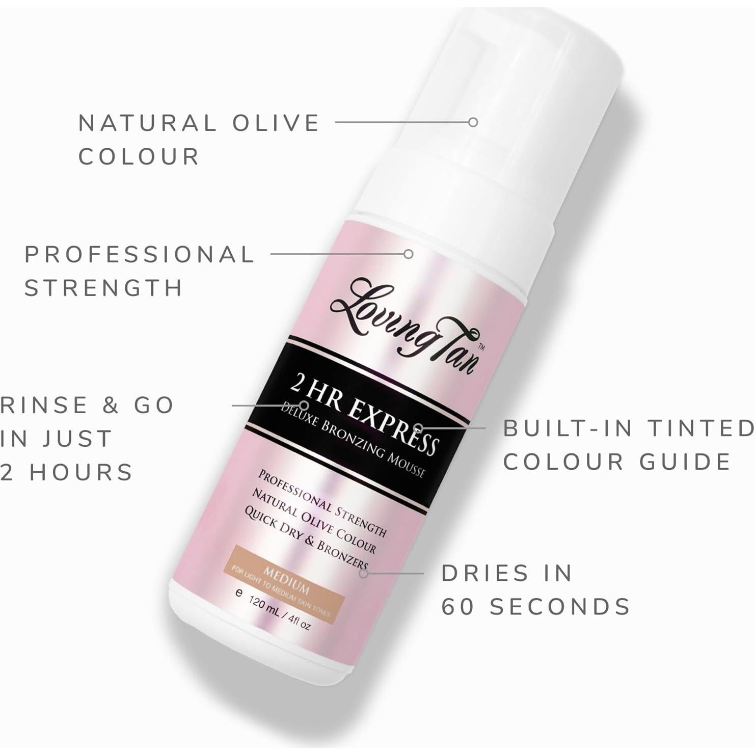 Loving Tan Mousse Autobronceador Expres 118 ml + Mitón Aplicador