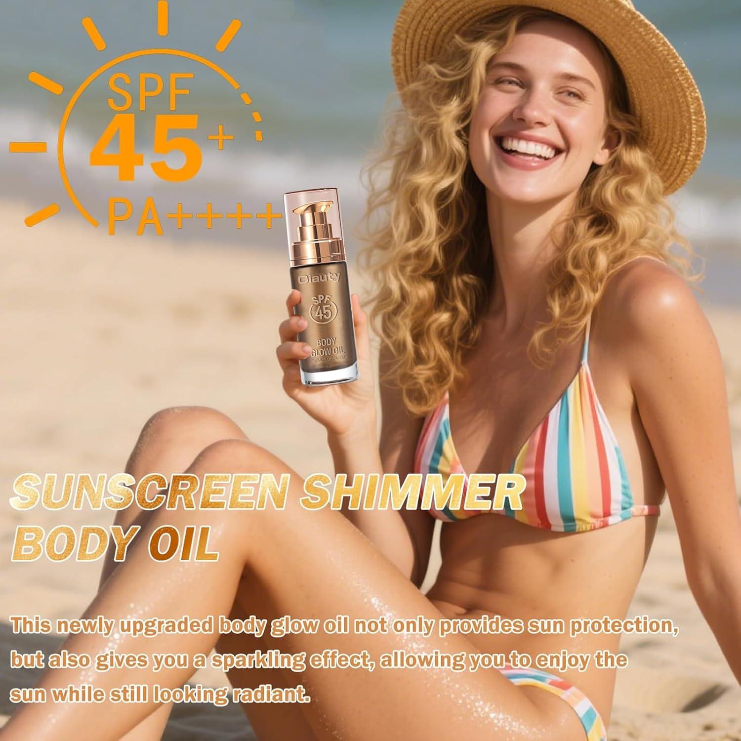 Aceite Corporal Brillante SPF 45 Minfei 30ML Bronce Brillante