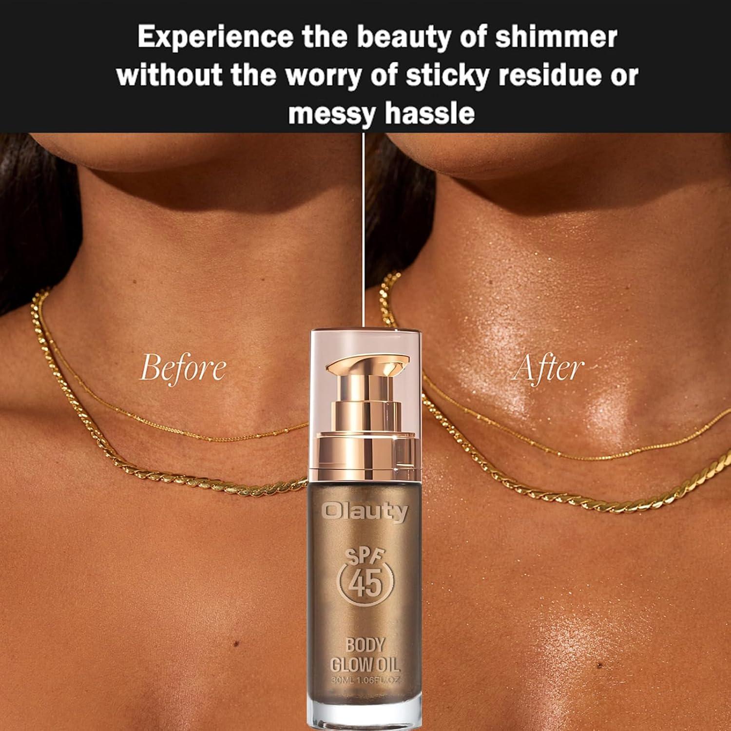 Aceite Corporal Brillante SPF 45 Minfei 30ML Bronce Brillante