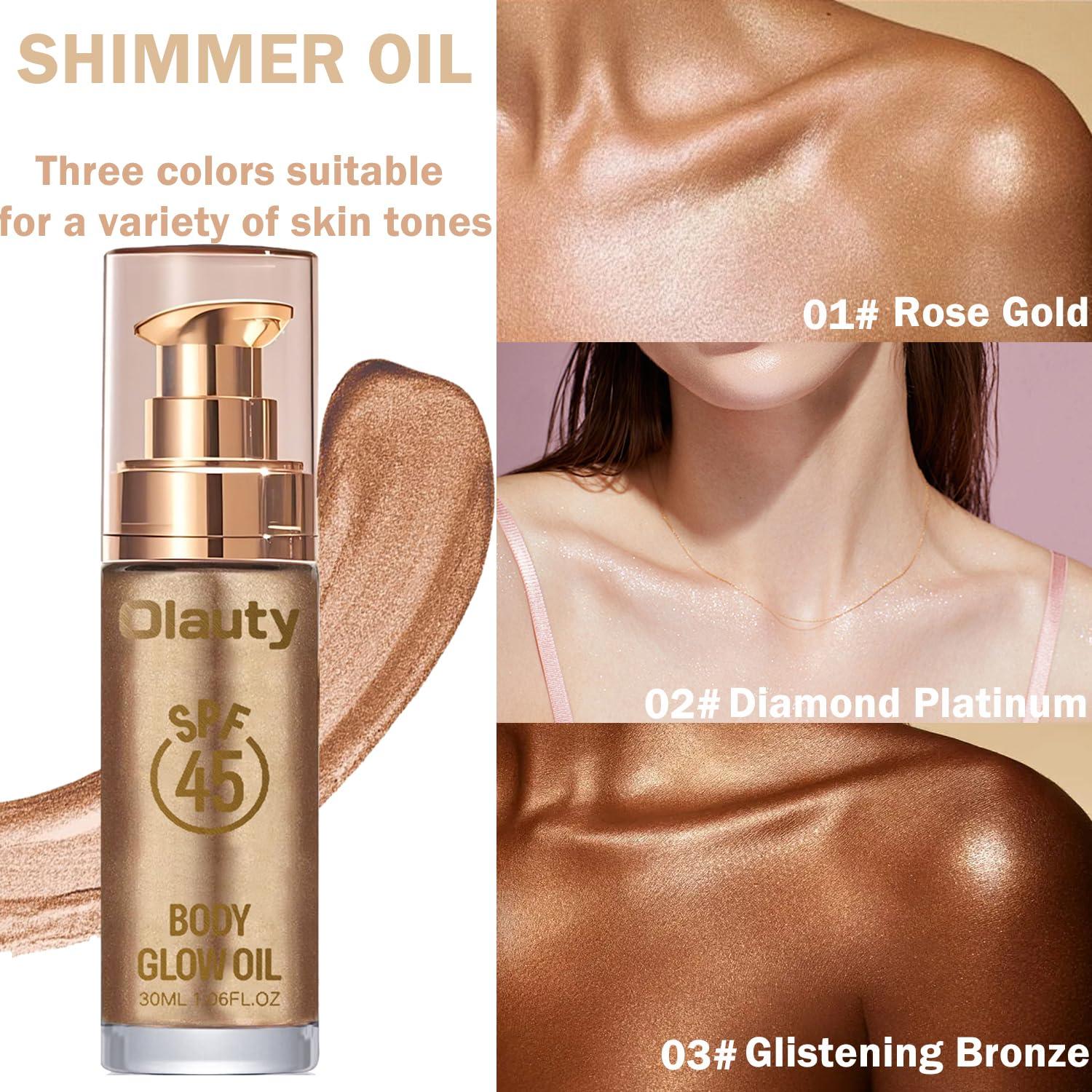 Aceite Corporal Brillante SPF 45 Minfei 30ML Bronce Brillante