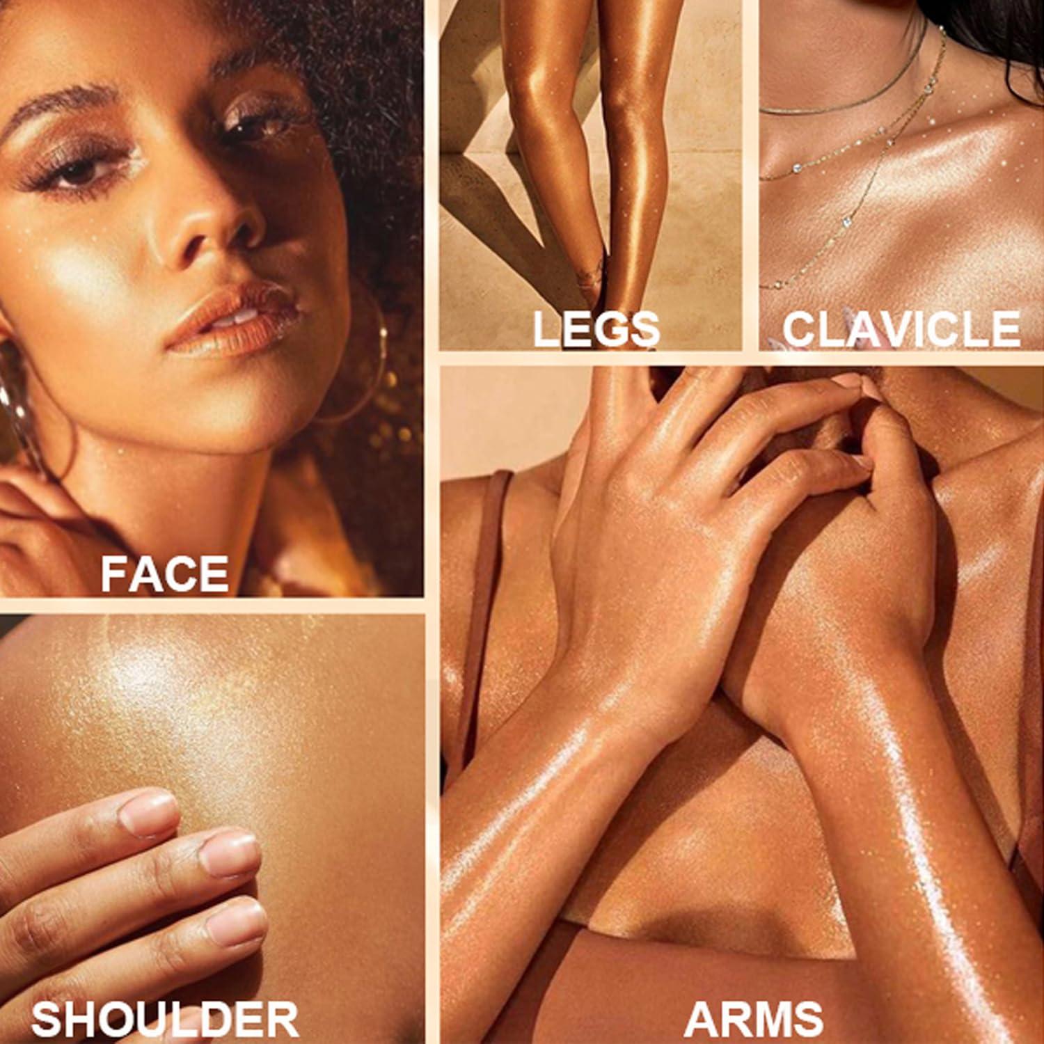 Aceite Corporal Brillante SPF 45 Minfei 30ML Bronce Brillante