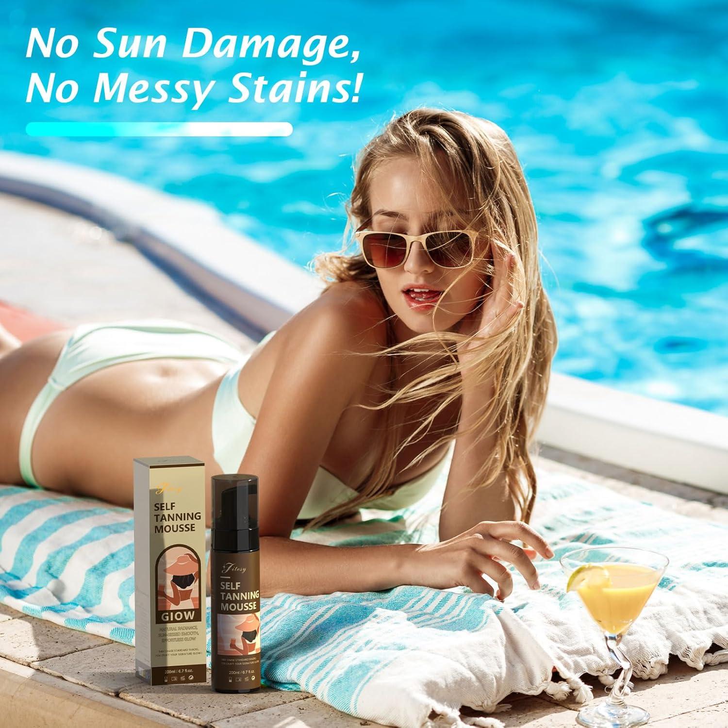 Mousse Autobronceador Jitesy 200ml - Bronceado Natural Sin Rayas