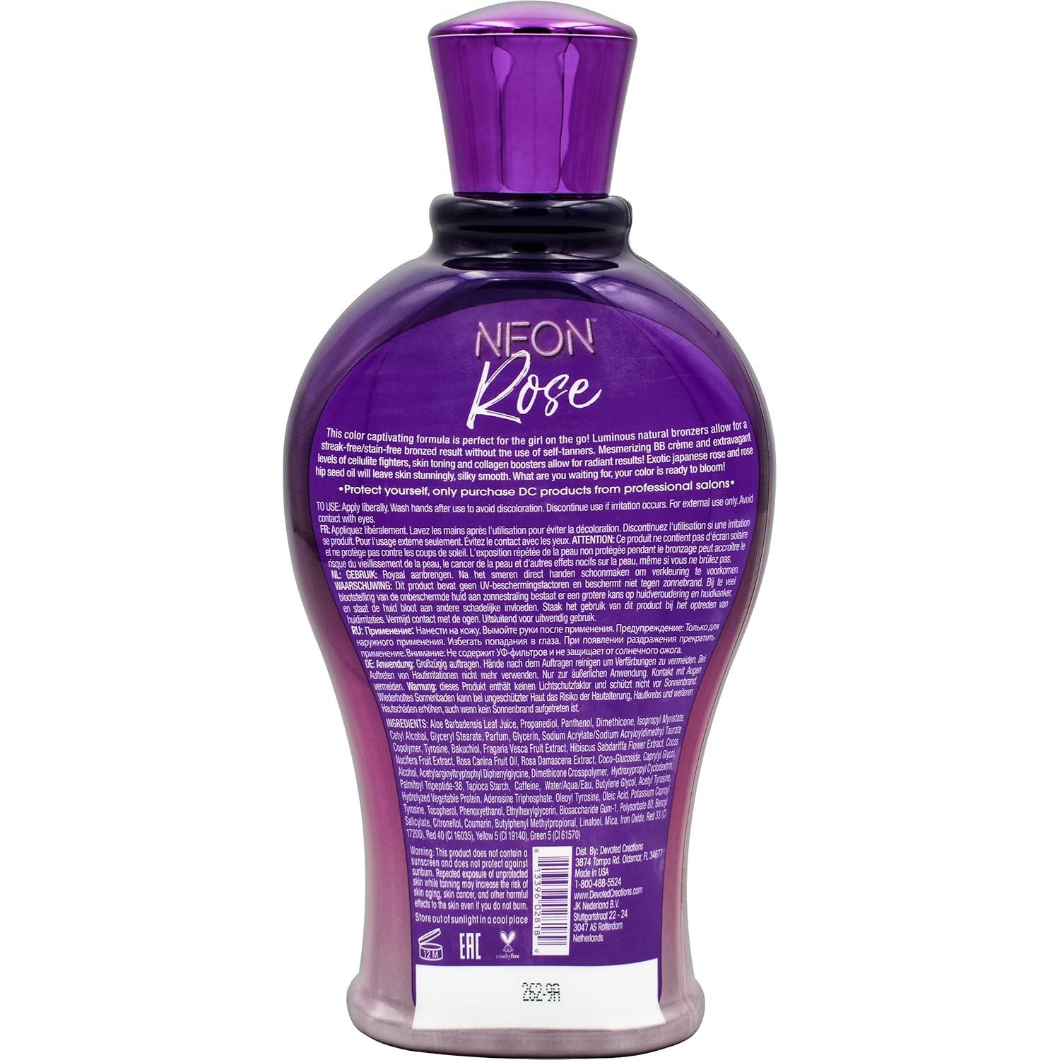 Loción bronceadora Devoted Creations Neon Rose 346.5 ml