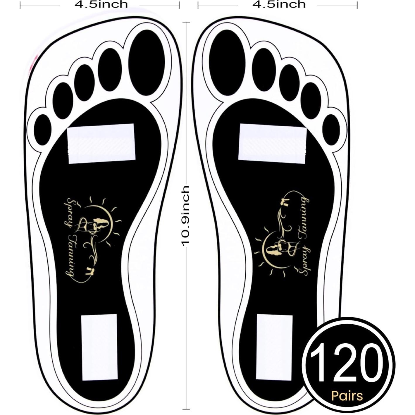 120 Pares Almohadillas Desechables Bronceado Spray HeeStar