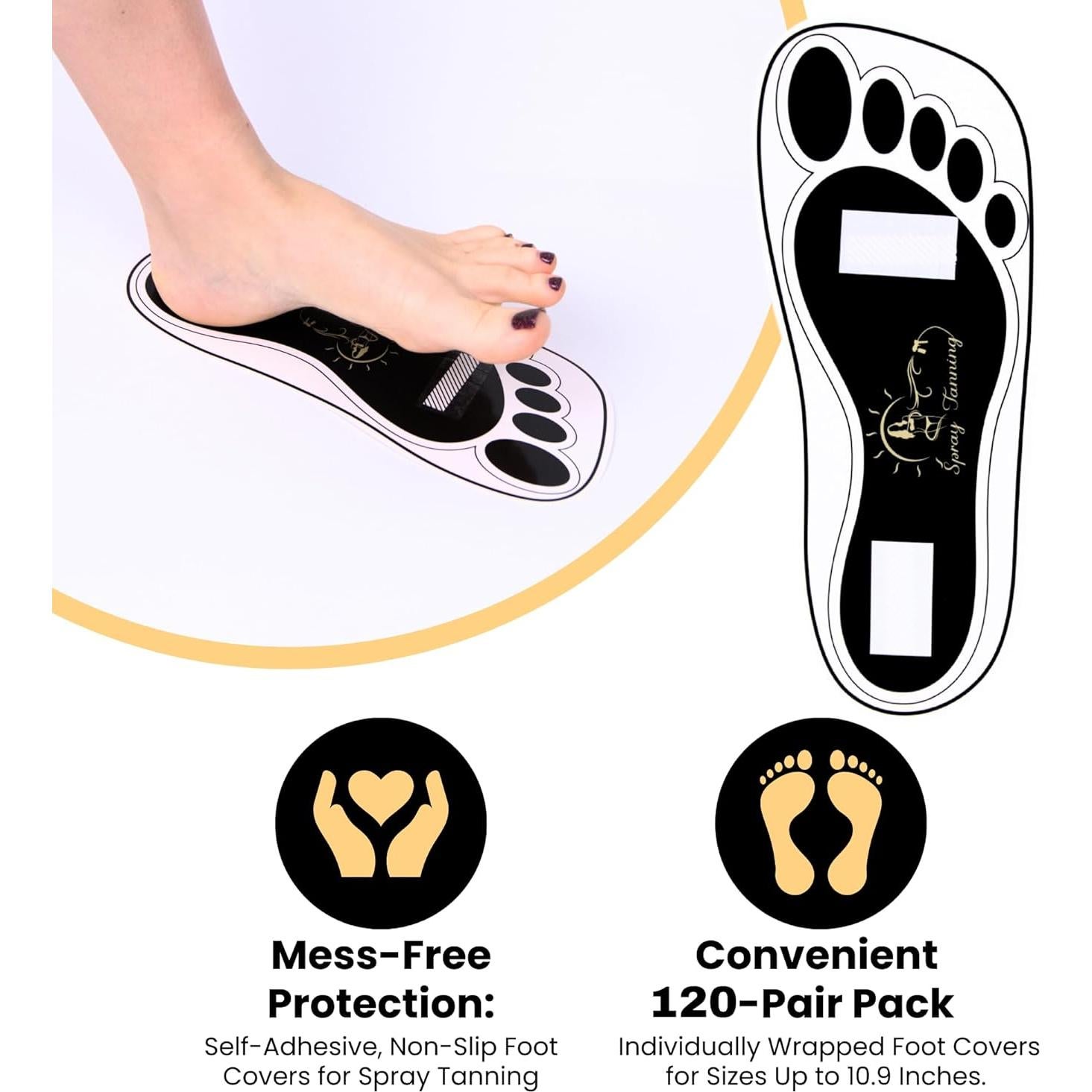 120 Pares Almohadillas Desechables Bronceado Spray HeeStar