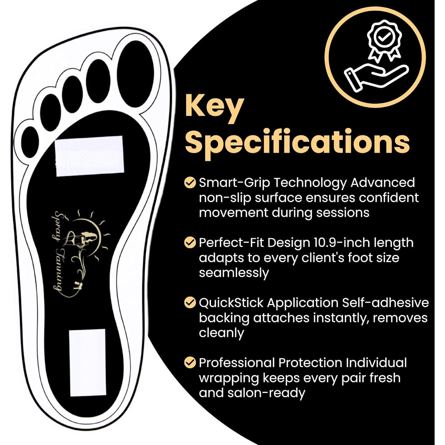 120 Pares Almohadillas Desechables Bronceado Spray HeeStar