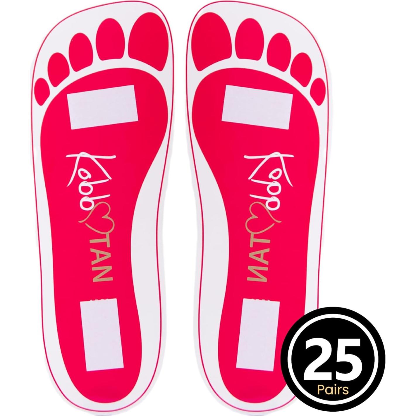 Almohadillas desechables para pies KobbTan - 25 pares antideslizantes