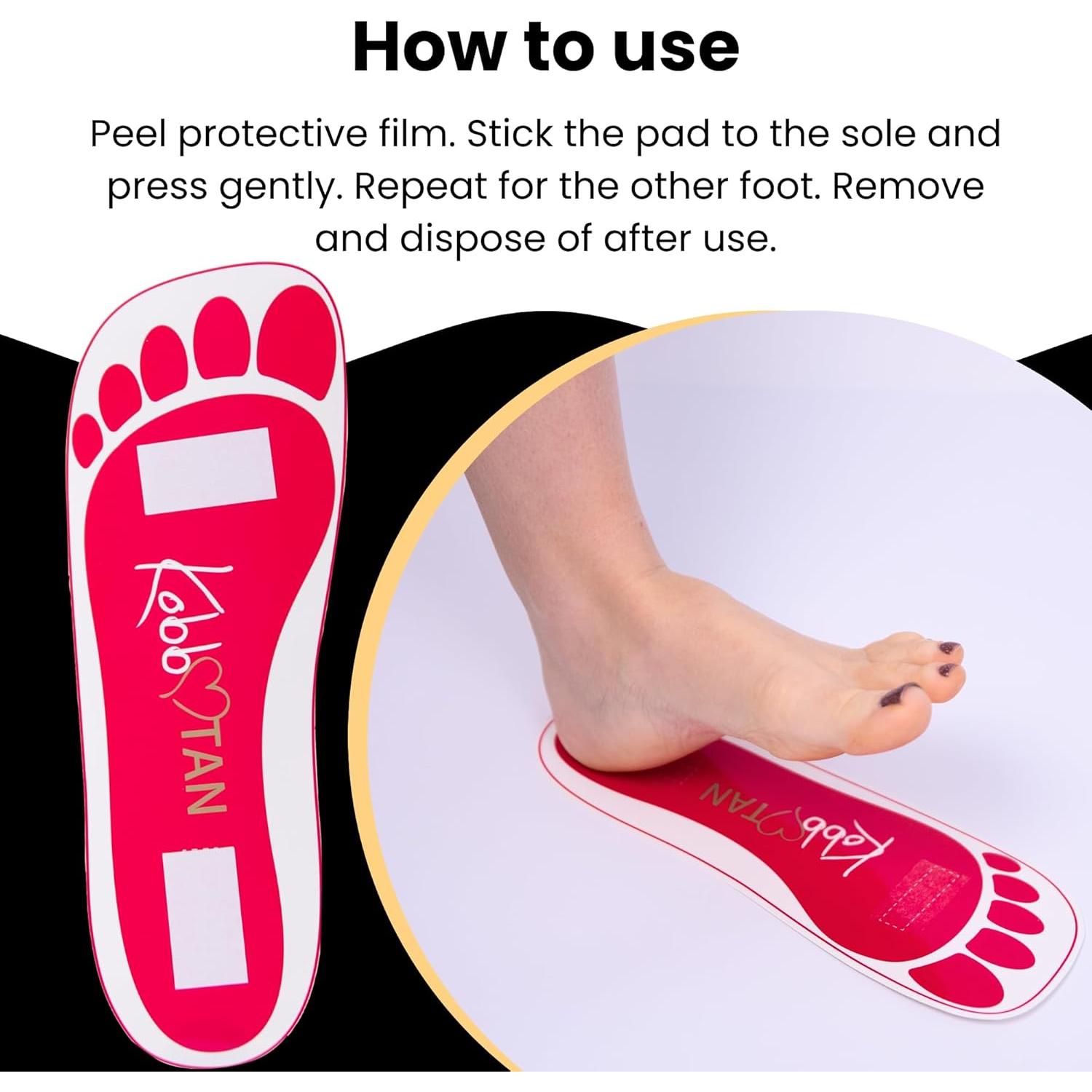 Almohadillas desechables para pies KobbTan - 25 pares antideslizantes