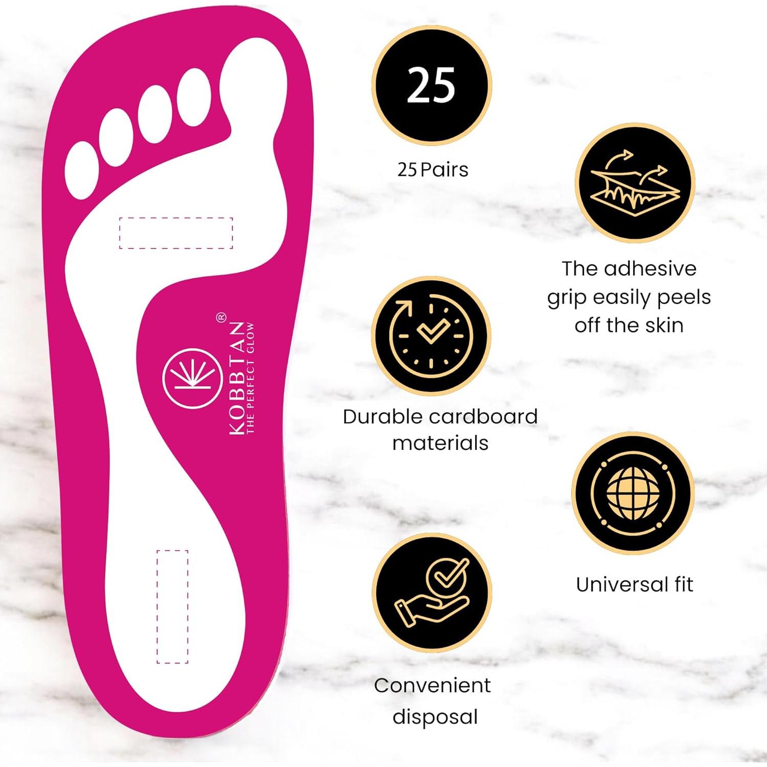 Almohadillas desechables para pies KOBBTAN 25 pares rojas