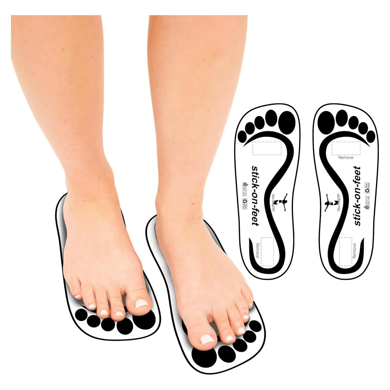 Protector desechable de pies negro para bronceado sin sol - 25 pares
