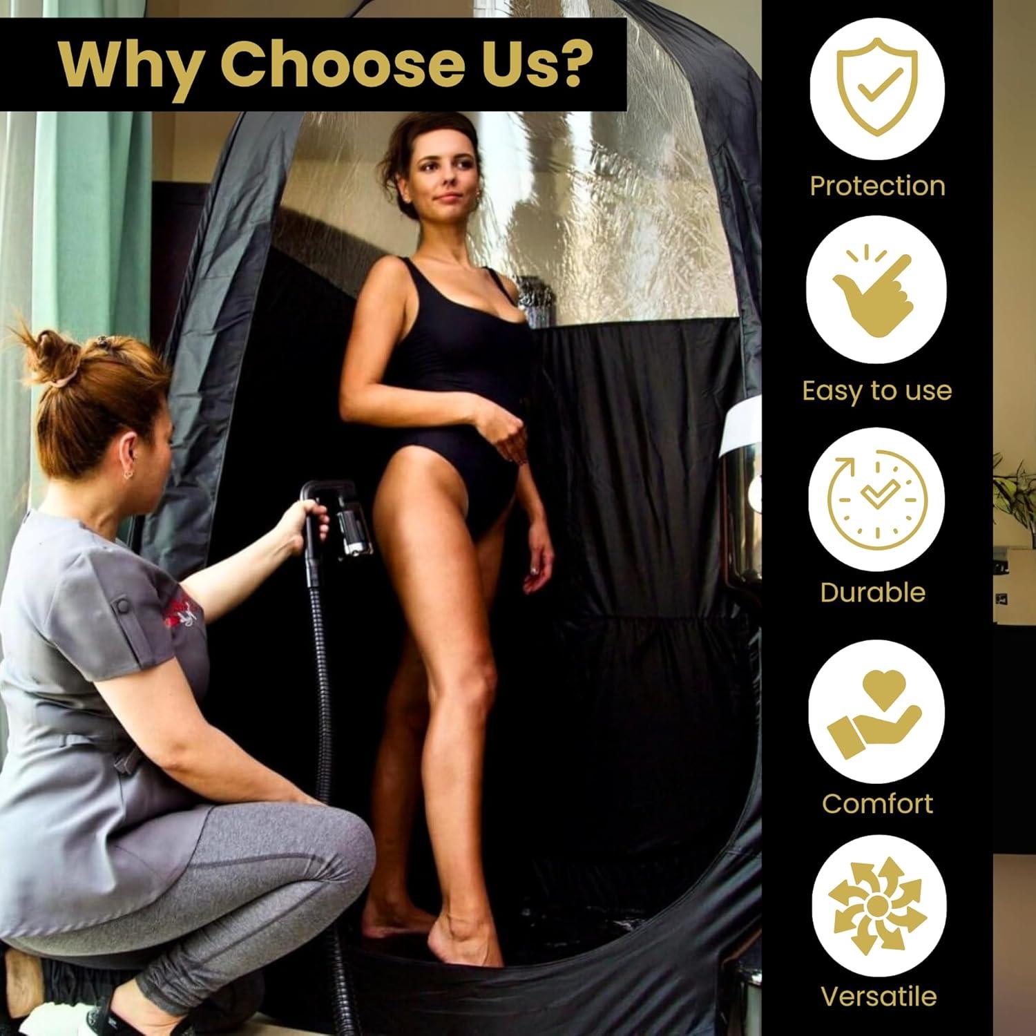 Protector desechable de pies negro para bronceado sin sol - 25 pares