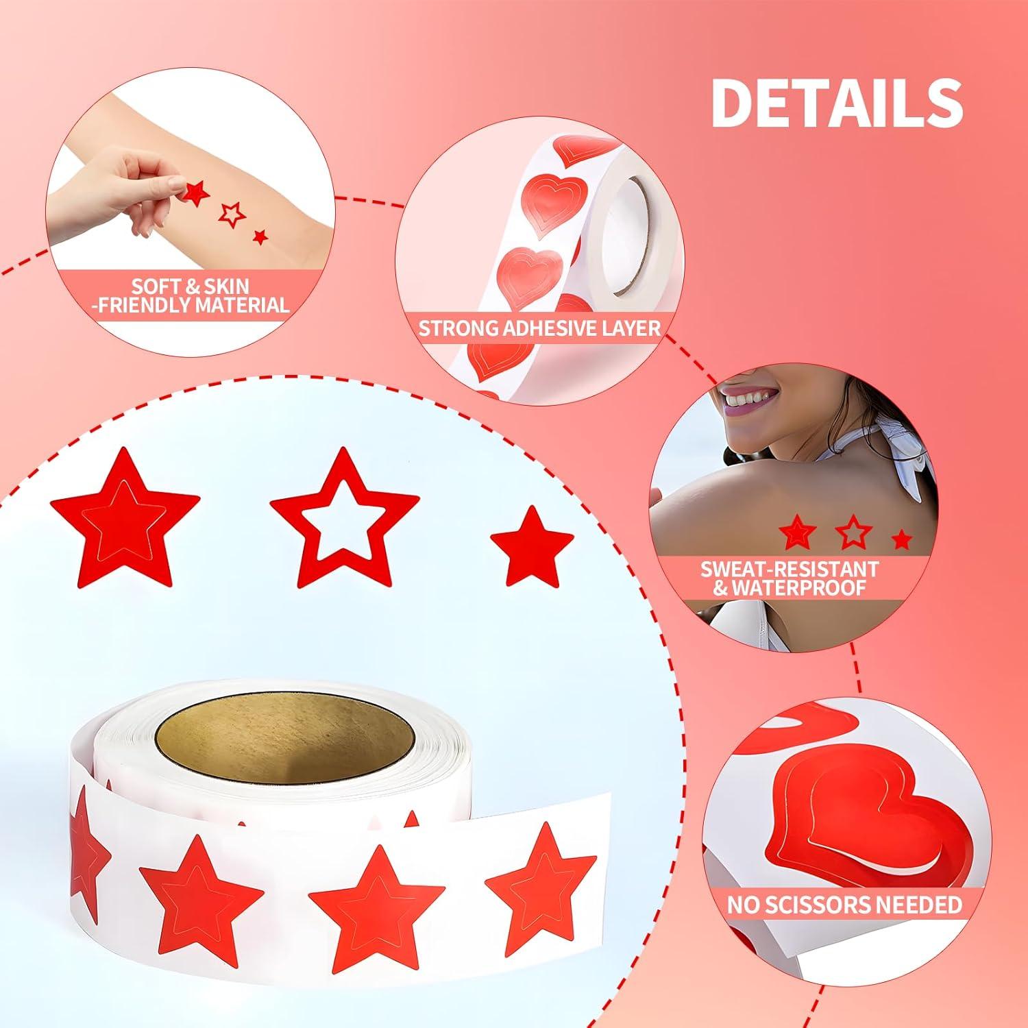 500 Calcomanías de Bronceado Labios Creztail - Autoadhesivas