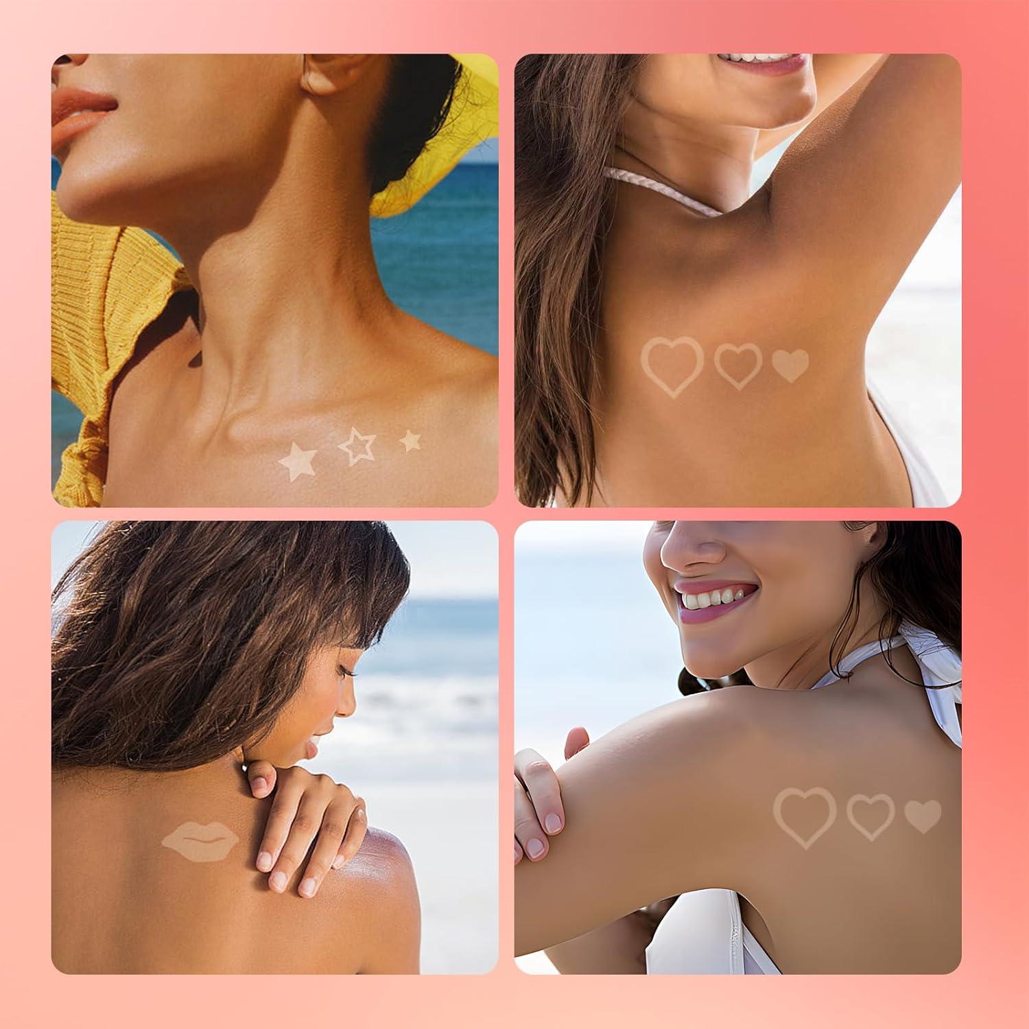 500 Calcomanías de Bronceado Labios Creztail - Autoadhesivas