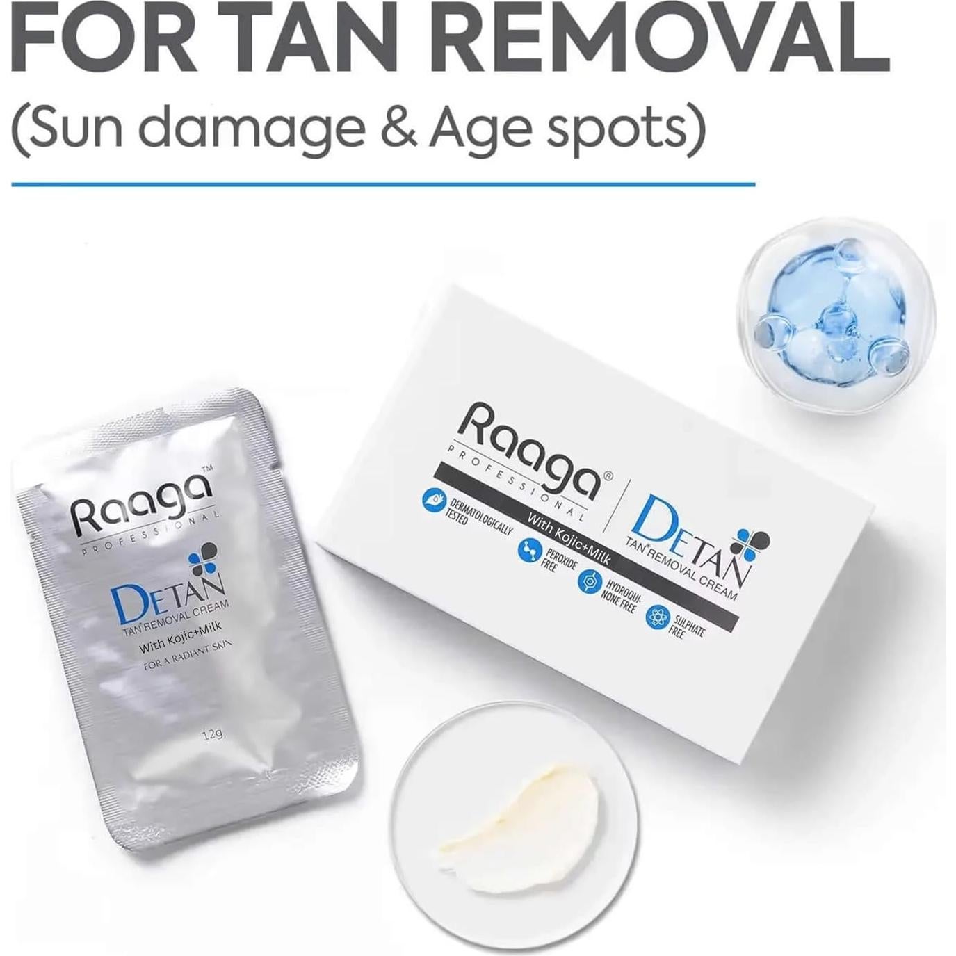 Crema De-Tan Profesional Raaga 72g | Hidratante y Suave