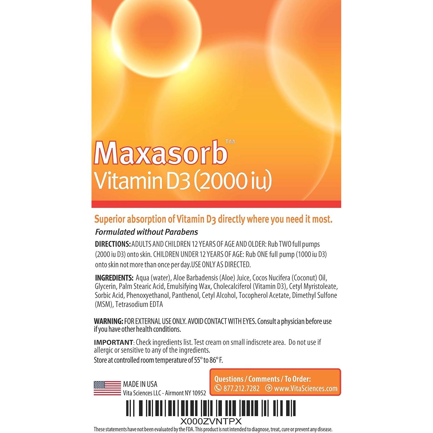Crema de Vitamina D3 Vita Sciences 30 ml - Máxima Absorción