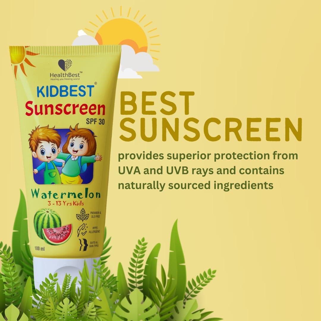 Protector Solar Niños HealthBest SPF 30 100ml Sandía