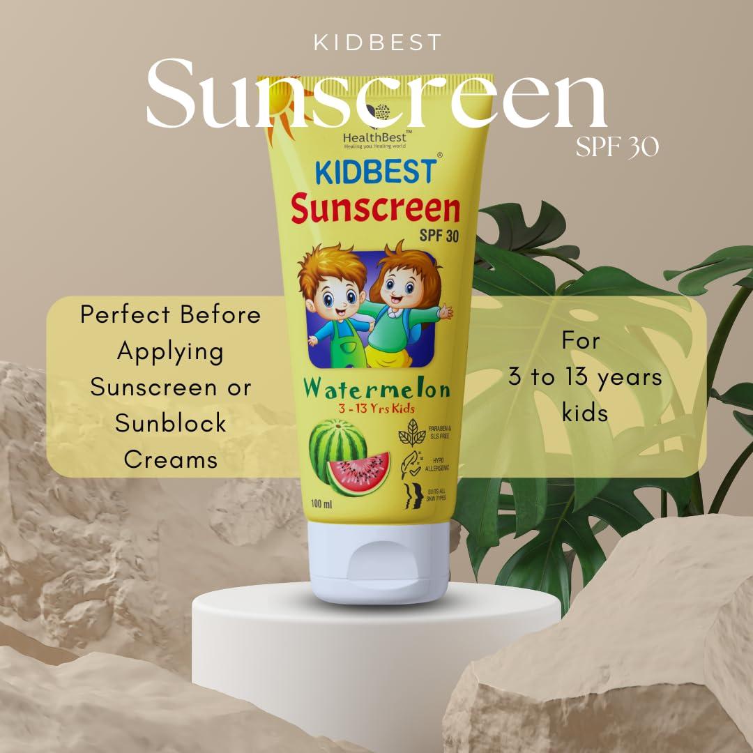 Protector Solar Niños HealthBest SPF 30 100ml Sandía