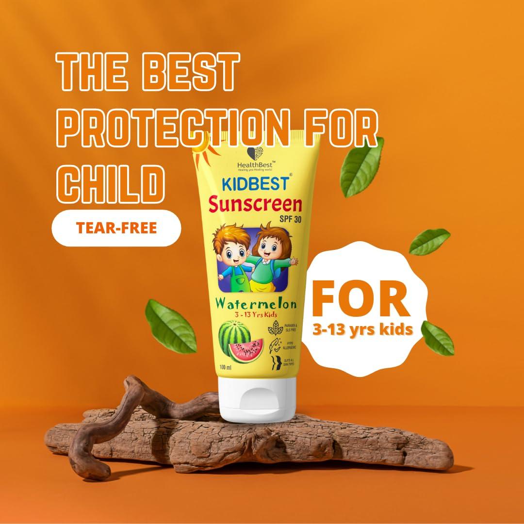 Protector Solar Niños HealthBest SPF 30 100ml Sandía